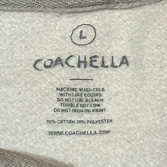 Coachella 2022 Gray Hoodie Music Festival Billie Eilish Weeknd Adult Size Large - Picture 3 of 7